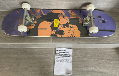 Gorpore Complete Skateboard Longboard for Kids Teens Beginners Pros Purple Skull