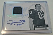 JIM OTTO RAIDERS 2012 NATIONAL TREASURES GAME USED JERSEY AUTO 23/23 SIGNED CARD