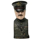 Vintage U.S. General John J Pershing WW1 Cast Iron Bank Military Reproduction