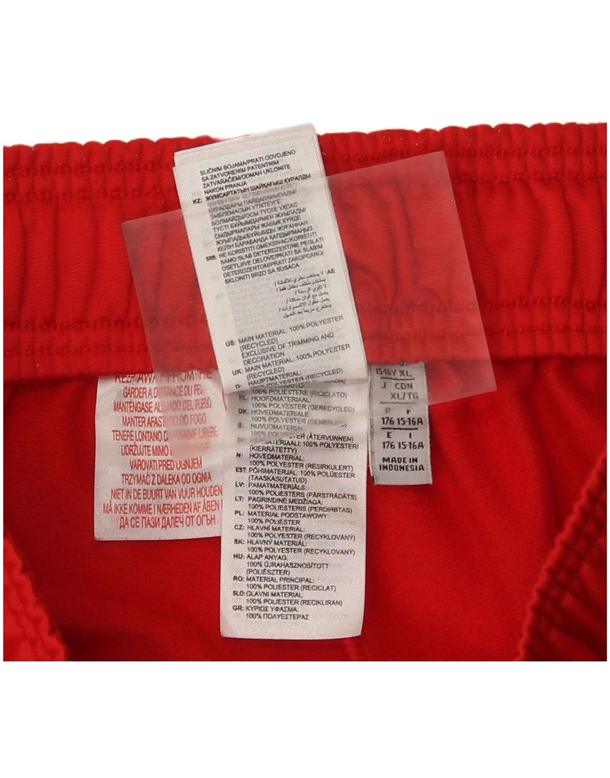 Adidas Girls Tracksuit Trousers Joggers 15-16 Years Red Polyester BM02 image 3