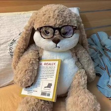 44cm Large Size Angry Rabbit Plush Toy Cute Animal Plushie Doll Stuffed Soft