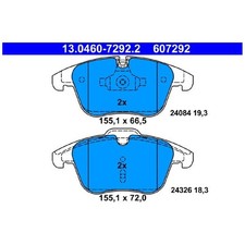 Satz Bremsbeläge Bremsklötze vorne für Jaguar XJ X350 XK 2 X150 | 24152527
