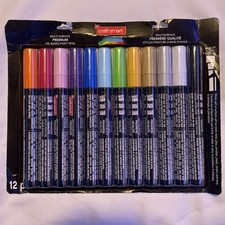 Premium Chisel Tip Oil-Based Paint Pens by Craft Smart 12ct Colors DAM. BOX.