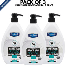 DeepFresh Goat Milk Shower Gel 1000ml Body Wash Skin Care Bath Soap Liquid Clean 1.03 per gallon