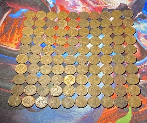 (100x) Lincoln Wheat Cent Lot 1914 - 1958 PDS VG - UNC