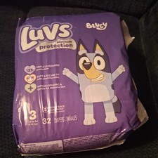Luvs Platinum Protection Diapers Bluey Size 3 32 Count Pack of 1