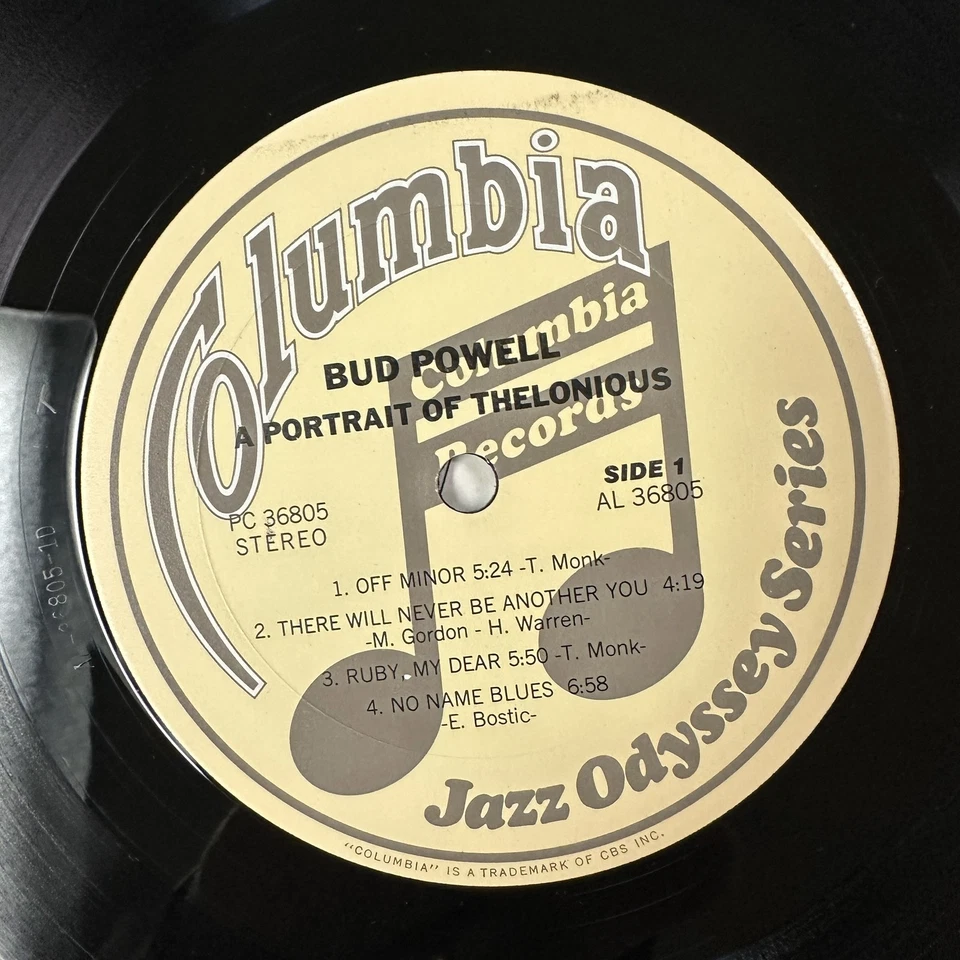Portrait Of Thelonious Record Vinyl Bud Powell Columbia PC 36805 Foto 3 de 4