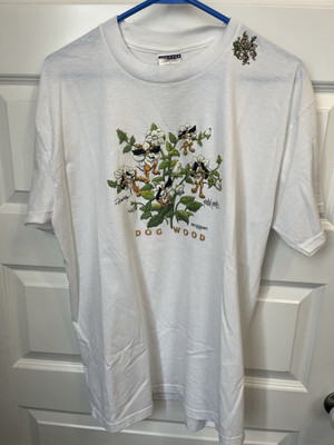 Vintage 90s Dogwood Plant Petal Tshirt Large Pets 1999 Nature Cute