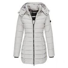 Womens Winter Long Puffer Coat Ladies Outdoor Windproof Warm Jacket with Hood