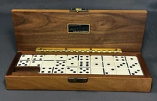 Vintage Hand Made Game Collection Dominoes/ Cribbage Wood Five-Up Dominic
