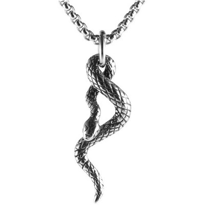 HZMAN Gothic Schlange Halskette für Herren Edelstahl Gothic Tier Schlange Anh...
