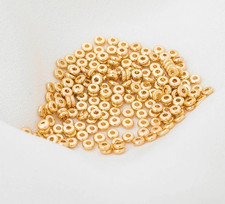 18K 14K Gold Plated Spacer Beads for Bracelet DIY Jewelry Making Supplies