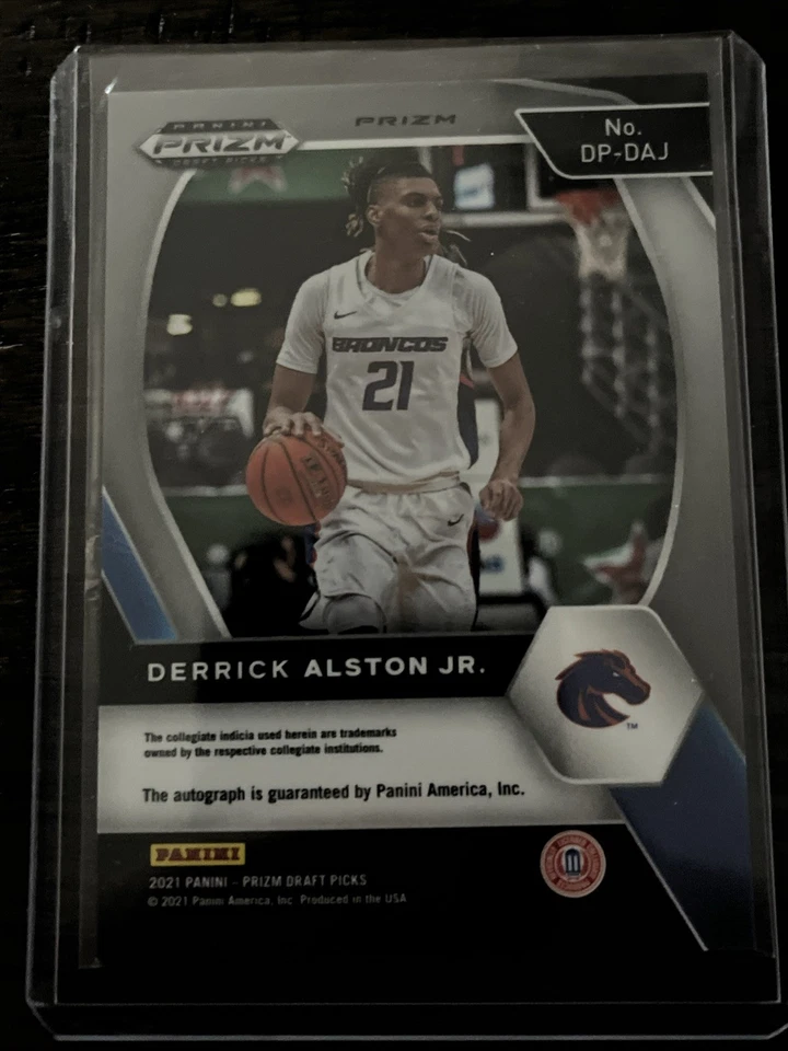 2021-22 Panini Prizm Draft Picks - Orange Ice Auto Derrick Alston Jr. #DP-DAJ  - Image 2 of 2