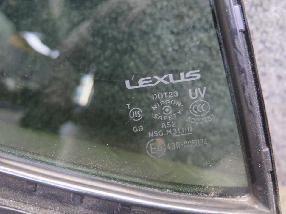 08-14 LEXUS IS250 IS350 IS-F SEDÁN CUARTO TRASERO DERECHO VENTANA CRISTAL OEM Foto 3 de 4
