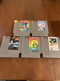 Lot Of 9 5 Screw Nes Games: Kid Icarus Double Dribble Elevator Action 3d World