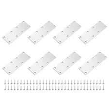 20Pcs Flat Straight Brace Bracket, 140mmx48mm Mending Plate 2mm Thick, Silver
