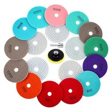 20 Pack Diamond Polishing Pads Set, 4 Inch Wet/Dry Granite Stone Polish Pad