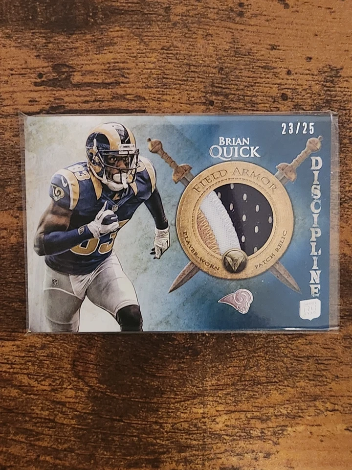 2012 Topps Valor Brian Quick Field Armor Patches /25 #FAP-BQ RC Rams NFL - Image 3 of 4