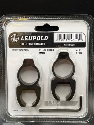 Leupold Rifleman Riflescope Rings, Detachable See-Thru, 3/8 in - Matte Black...