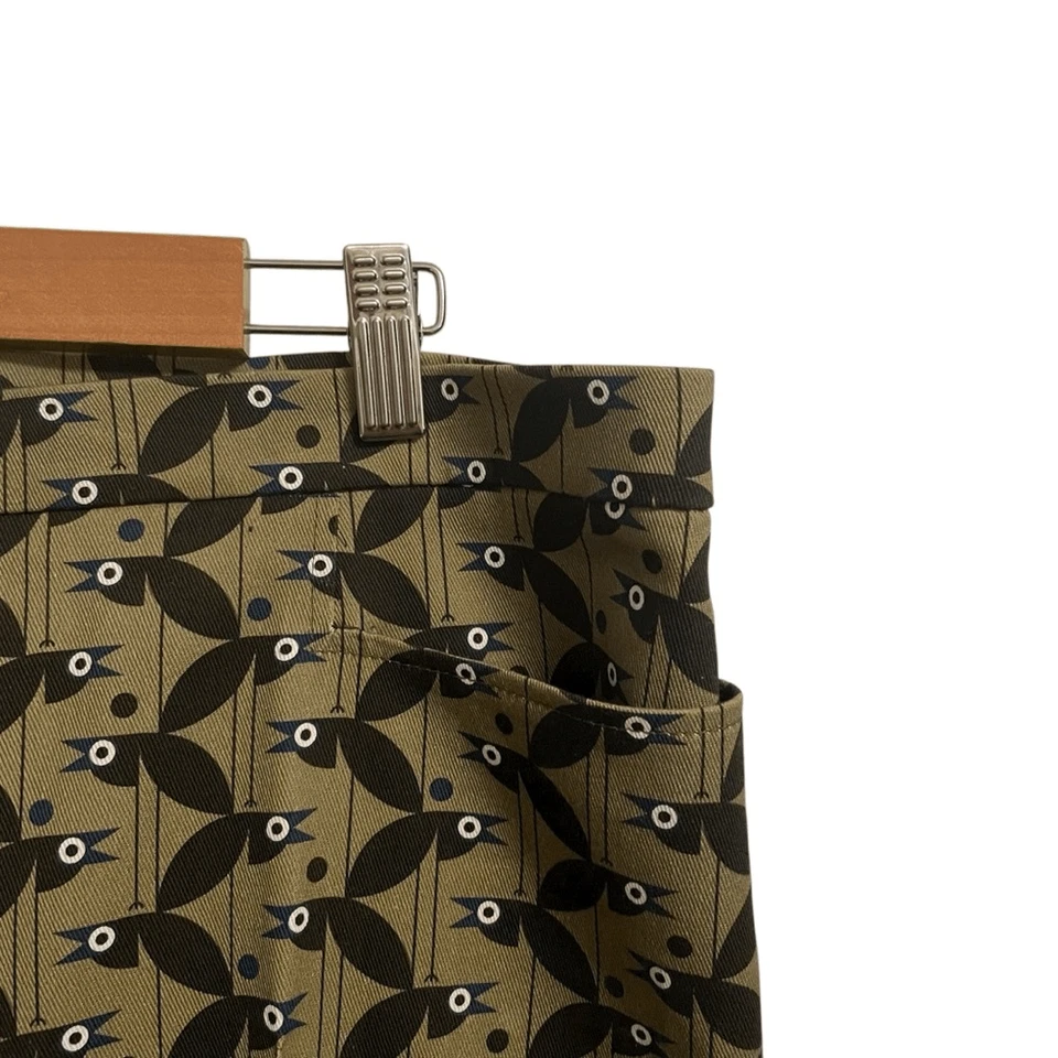 Akris Punto Franca Bird Print Ankle Pants Size 10 - Image 2 of 4