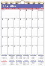 2026-2027 Wall Calendar - 2026-2027 Calendar, Jul 2026 - Dec 2027, 12'' X 17'' L