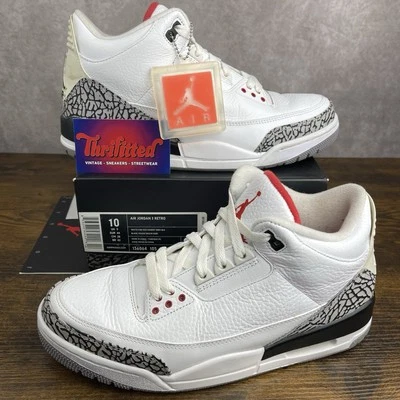 Jordan 3 Retro White Cement 2011 Size 10 136064-105 Men’s Sneakers OG Rare MJ - image 1 of 4