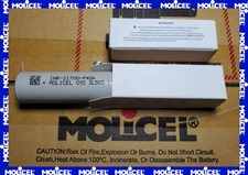 2 X MOLICEL INR-21700-P42A | 45AMP | 4200 mAh | Flat Top LITHIUM-ION Battery