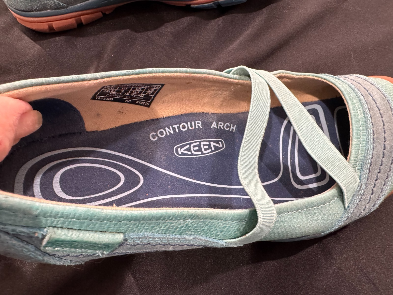 Scarpe da donna Keen Rivington CNX Criss Cross taglia 9 Corydalis blu escursionismo usate in ottime condizioni