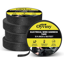 5 Rolls Cloth Electrical Tape 3/4 Inch x 50 FT Wiring Harness Tape for Noise Dam