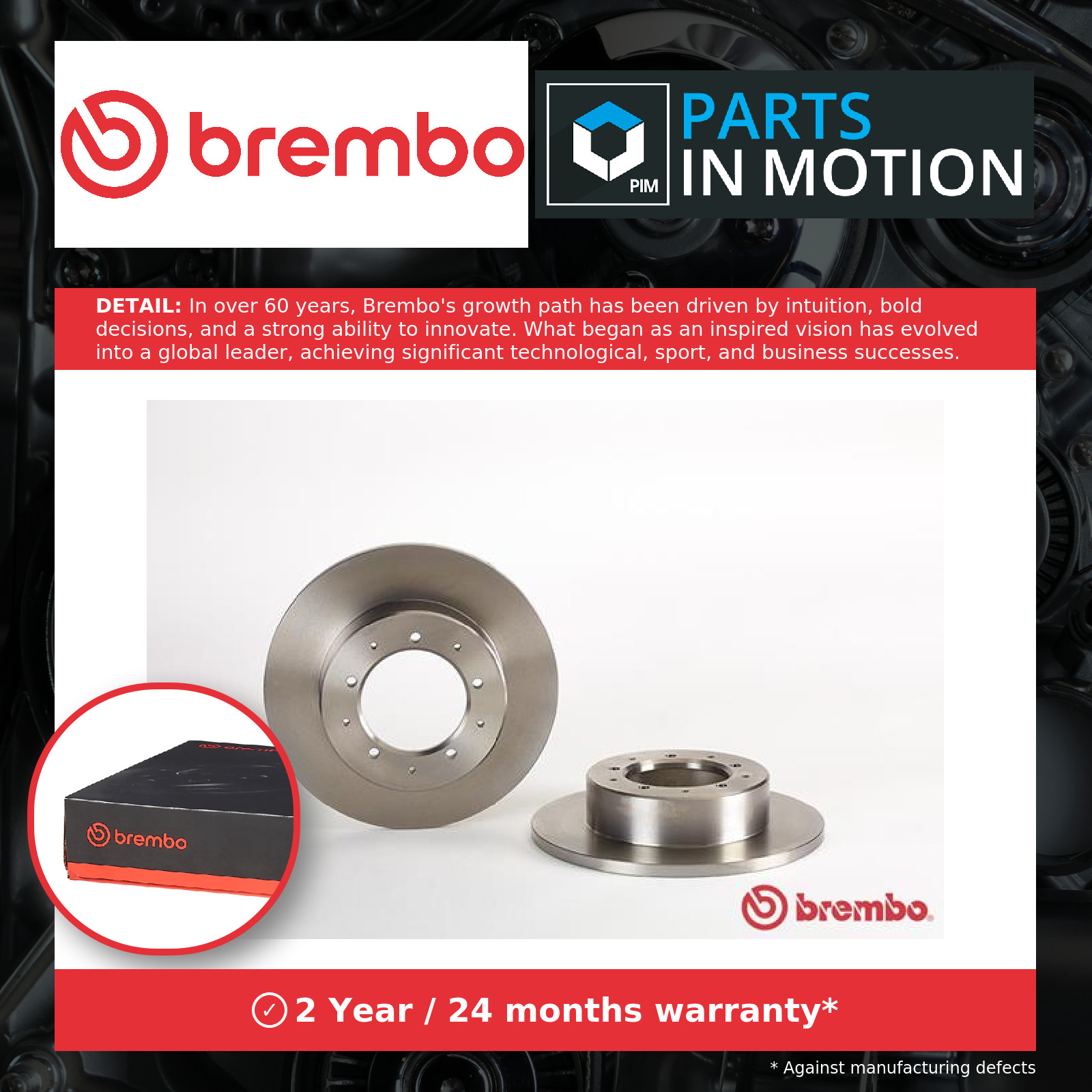 2x Brake Discs Pair Solid fits LAND ROVER DEFENDER L316, L317 2.4D Rear 06 to 16 - Image 30