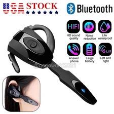 Trucker Bluetooth Headset Wireless Dual Mic Noise Cancelling Earpiece Earbuds US
