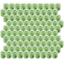 100pc 1/3AA Rechargeable Battery 280mAh 1.2V Button Top For Shavers, Hobby, DIY