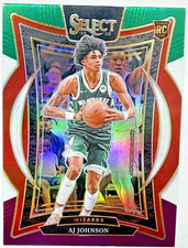 2024-25 Panini Select - Concourse AJ Johnson #67 Green White Purple Prizm (RC)