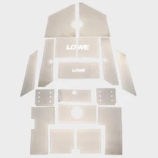 Lowe Boat Non-Skid Deck Mats 2283111 | Bay 22 SeaDek Tan White (17PC)