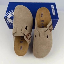 Birkenstock Boston Soft Footbed Clogs Mocha Taupe Unisex Comfort Shoes