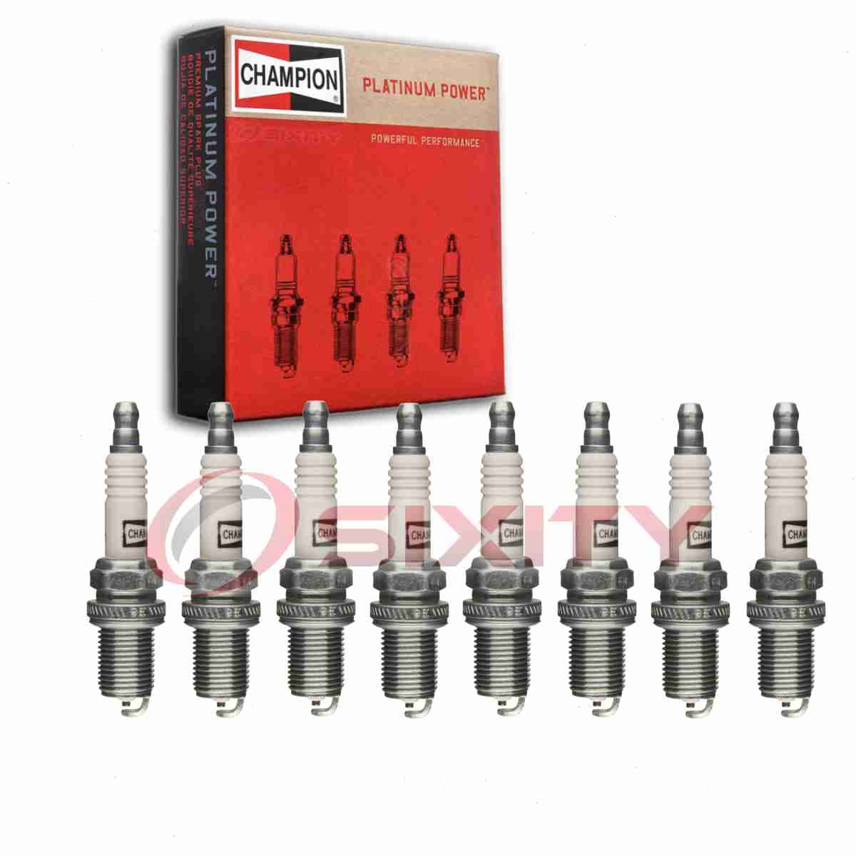 8 pc Champion Platinum Spark Plugs for 1992-2000 Lexus SC400 4.0L V8 jw