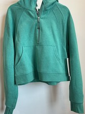 NWT Lululemon Scuba Oversized 1/2 Zip Hoodie Heathered Maldives XL/XXL RARE