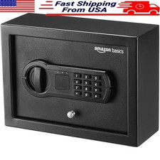 Slim Drawer Security Safe Electronic Keypad Emergency Backup Key Mountable New