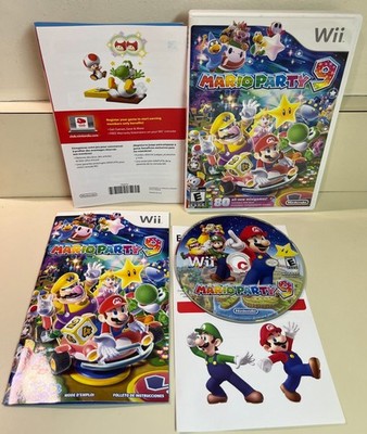 Mario Party 9 Wii Video Game + Manual, 80 Minigames, Multiplayer Family Fun