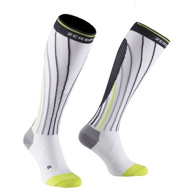 ZEROPOINT PRO RACING KOMPRESSIONSSTRÜMPFE WEISS UND GELB - 70 % SPAREN