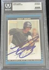 Jonny Gomes Signed 2002 Bowman #398 RC BAS Beckett Autograph Grade 10 Card