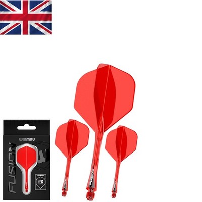 Elevate Your Game with Darts Fusion Integrated No.2 Flight System - Rot, Medium