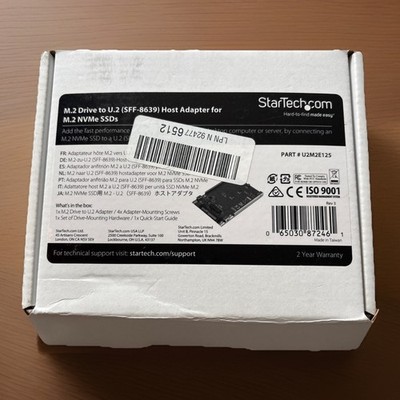 StarTech M.2 Drive to U.2 SFF-8639 Host Adapter for M.2 NVMe SSDs U2M2E125