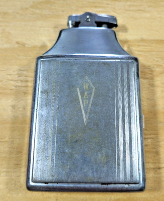 Vintage Ronson Mastercase Cigarette Case Lighter Combo UNTESTED silver metal