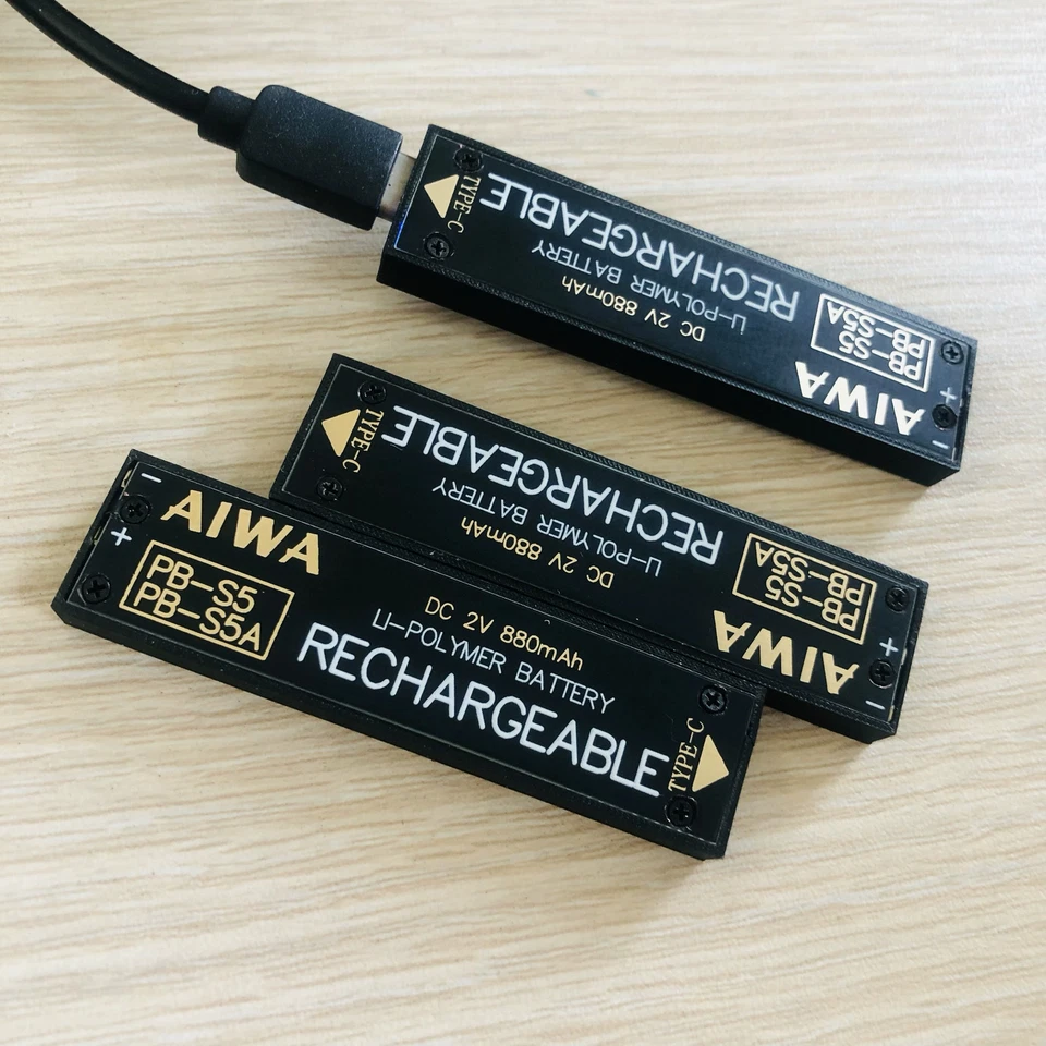 MARKENLOS AIWA PB-S5 PB-S5A Cassette Player Battery -DC 2V 880mAh