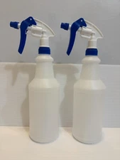 Heavy Duty Triggers with Plastic Spray Bottles 32 oz (2 Pack) 