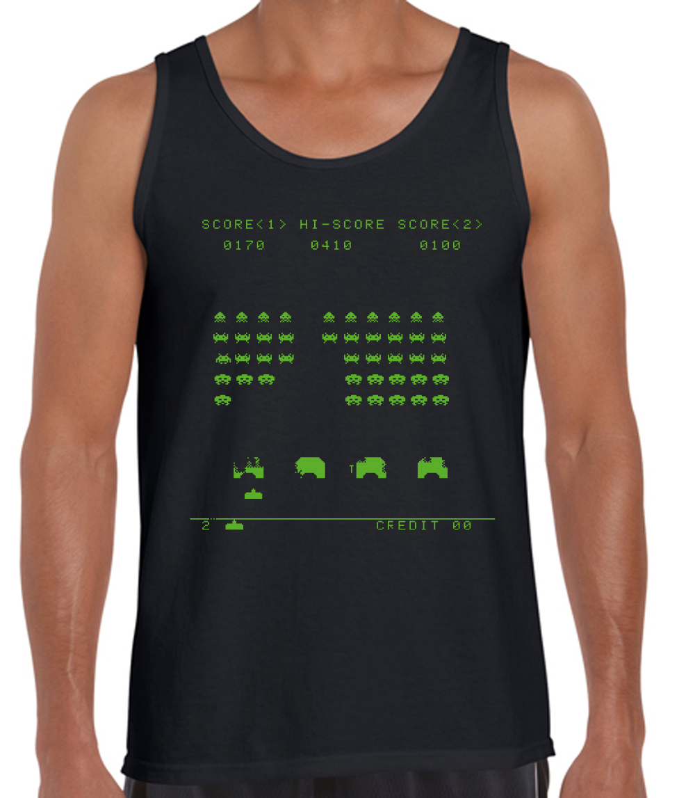 T-shirt 'Space Invaders' Con Cuffie | MAKAYA, Uomo, Grigio Oversize, 100% Cotone - Foto 5