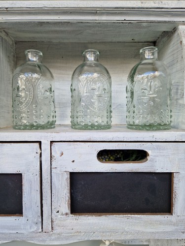 Minivase Vase Glas Landhaus Nostalgie Vintage 3 er Set Ø5,5 x12 cm - Bild 2 von 4