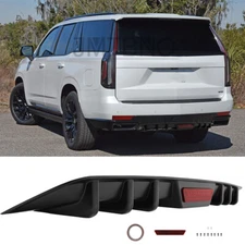 For Cadillac Escalade Rear Lower Bumper Diffuser Shark Fin Splitter Lip Spoiler
