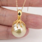 OCTOPUS designed Silver Pendant, Giant 15.2mm Genuine South Sea Pearl #SP1628